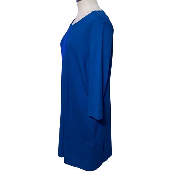 J. Jill Ponte pullover sheath dress with pockets size large petite teal blue - Picture 5 of 8